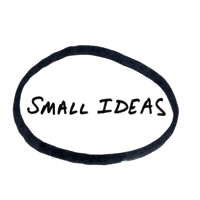 This is the button to go to the Small Ideas Category on the Drawn and Painted website.