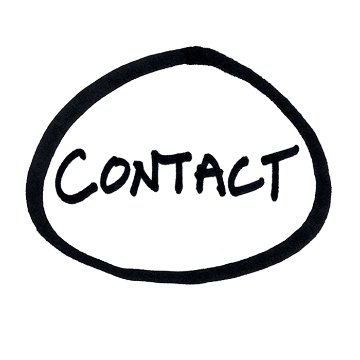 This is the button to go to the Contact Page on the Drawn and Painted website.